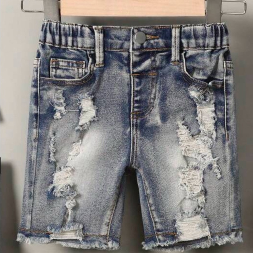 Distressed Denim Men's Shorts